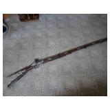 4ft Vintage Plaster Flint Lock Rifle Wall Art