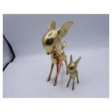 Pair of Vintage Brass 'Bambi' Deer Dï¿½cor Statues