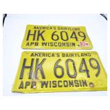 Set of Wisconsin Americas Dairyland Yellow
