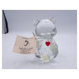 Fenton Glass Decorative January Bear with Tag