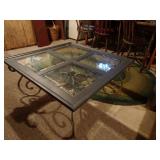 4-Panel Glass Top Coffee Tabe 38' x 38' x 18'