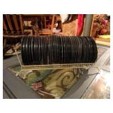 Lot of Vintage 45rpm Vinyl Records on Rack