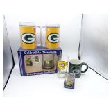 Lot of Assorted Green Bay Packers Drinkware Items