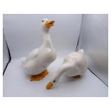 Set of 2 Large Ceramic Geese