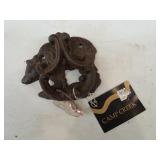 Camp Creek Cast Iron Bear Door Knocker with Tag