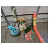 Lot of Garden Fencing Snow Fence Weed Barrier &