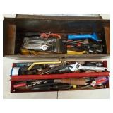 Metal Tool Box with Contents