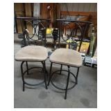 Lot of 2 Swivel Bar Stools 28"