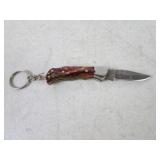 2" Damascus Bade MHS Cutlery Folding Keychain