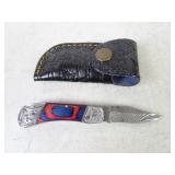 2.25" Damascus Blade MHS Cutlery Folding Pocket