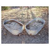 Lot of 2 Galvanized Garden Beds