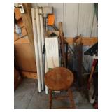 Grouping of Items on Right Wall