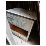 Antique Enamel Top Cabinet Desk