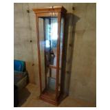 6ft Tall Skinny Lighted Curio Cabinet