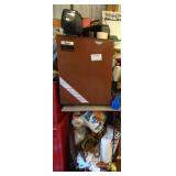 Stand with Contents Including Mini Fridge - Paper