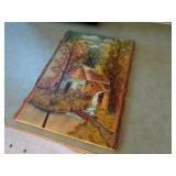 Hand-Painted Cabin Style Live Edge Decorative