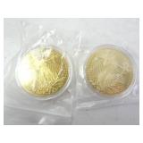 Lot of 2 REPLICA 1oz Gold Eagle Commemorative