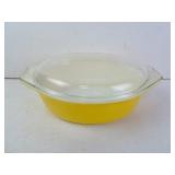 Vintage Pyrex 2.5qt Yellow Lidded Casserole Dish