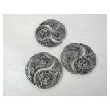 Lot of 3 REPLICA 2-piece Ying Tang Chinese Eagle