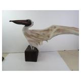 Rick Cain "Sea View" Pelican Wood Style Sculpture