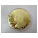 Large Size Gold-Plated JFK The Civil Rights