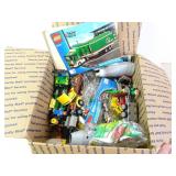 Box of Misc LEGO Pieces & Mini Figs