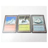 Lot of 3 Magic The Gathering Snow-Covered Land