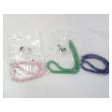Lot of 3 Mineral Bead Necklaces & Earrings - Rose