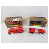 Lot of 4 Die Cast Toy Emergency Vehicles