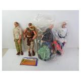 Lot of 5 GI Joe 12" Action Figures w/ Accessories