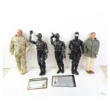 Lot of 5 GI Joe 12" Action Figures w/ Accessories