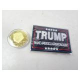Gold-Plated Donald Trump 2020 Commemorative Coin