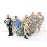 Lot of 5 GI Joe 12" Action Figures w/ Accessories