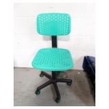 Teal Color Swivel Rolling Office Chair