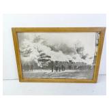 Vintage Print "Burning of the Ann Arbor Carferry