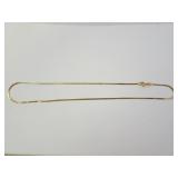 14K Yellow Gold 16" Small Herringbone Chain 2.77
