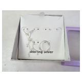 Lot of 3 Sterling Silver Earrings in Box