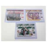Lot of 3 Panini 2025 Celebrations NFL Football