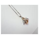 Sterling Silver 925 & 10K Gold Jane Seymour Heart