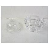 Lot of 2 Vintage Clear Glass Items - Orrefors