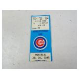 1995 Chicago Cubs Wrigley Field Ticket Stub