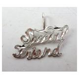 Sterling Silver Marked "Special Friend" Pendant