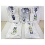 Lot of 5 New Stafford Mens Button Up Dress Shirts