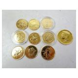 Lot of Gold Plated U.S. Coinage - State Quarters