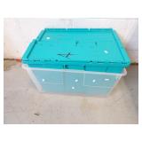 Flip Top Storage Tote with Clear Bin (Missing