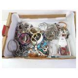 Lot of Misc. Costume Jewelry in Flat