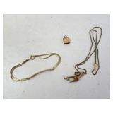 Lot of 3 Vintage Gold-Filled Jewelry Items