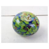 Vintage Art Glass Oil Lamp Candle Vase - Signed