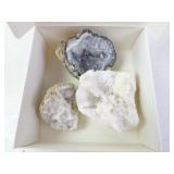 Lot of 3 Assorted Crystal Geode Specimens