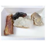Lot of 4 Mineral Specimens - Obsidian Jasper
